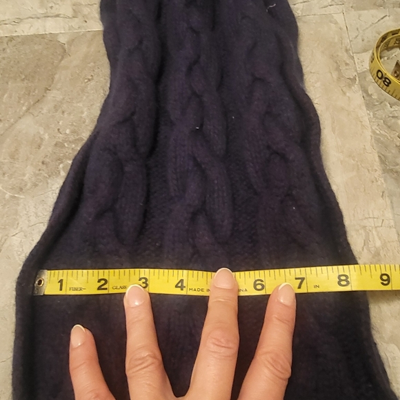 Lacoste Dark Purple Cable Knit Imfinity Scarf and Hat Set main image 10